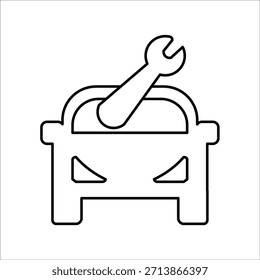 Iconos de servicio. Ilustración vectorial de línea simple