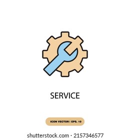 service icons  symbol vector elements for infographic web