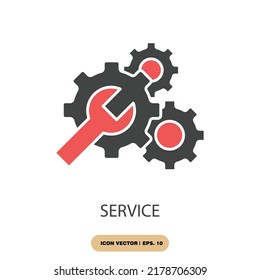 service icons  symbol vector elements for infographic web