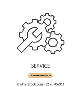 service icons  symbol vector elements for infographic web