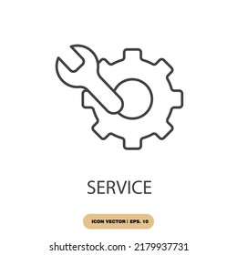 service icons  symbol vector elements for infographic web