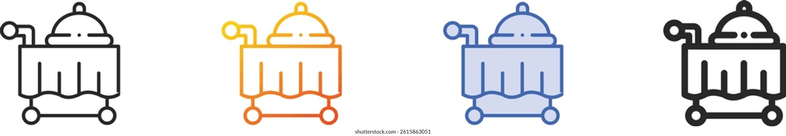 service icon.Thin Linear, Gradient, Blue Stroke and bold Style Design Isolated On White Background