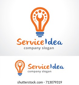 Service Idea Logo Template Design Vector, Emblem, Design Concept, Creative Symbol, Icon