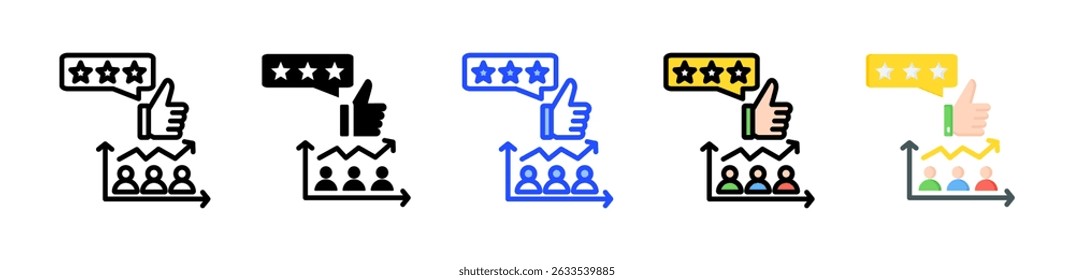 Service Improvement Icon Collection With Multiple Styles