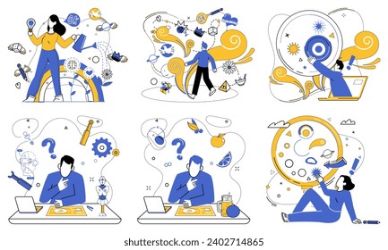 Service innovation vector illustration. Development is heartbeat echoing in halls business, signaling progress Creativeness is fuel propelling rocket business into stratosphere success