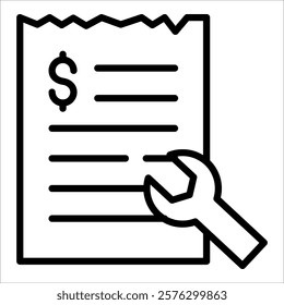 Service Invoice Icon Element For Design