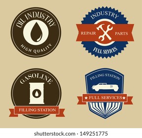 service labels over beige background vector illustration 