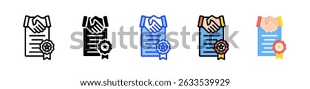 Service Level Agreement Icon Collection With Multiple Styles