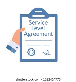 Service Level Agreement . Vector Icon Isolated On White Background.