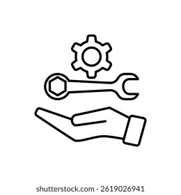 Service Line Art Vector Icon