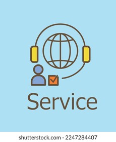 Icono de línea de servicio. Creatividad minimalista y arte, marca. Interfaz para programas, software y aplicaciones. Diseño de interfaz de usuario y UX. Negocios responsables y éticos. Dibujo vectorial plano de dibujos animados