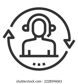 SERVICE LINE ICON VECTOR , Business Icon 