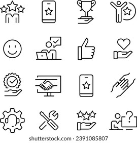 Service line Icons vector design