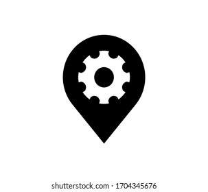 service location mark icon, vector editable