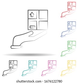 Service logistic multi color set icon. Simple thin line, outline vector of business and management icons for ui and ux, website or mobile application