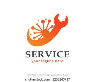 Service Logo Template Design Vector, Emblem, Concept Design, Creative Symbol, Icon
