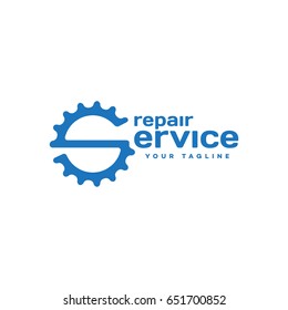 Service Logo Template Design Cogwheel Vector Stock Vector (Royalty Free ...