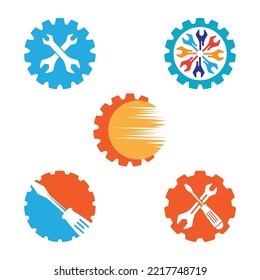 Diseño de ilustración vectorial de plantilla de logotipo de servicio