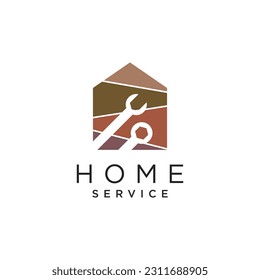 Service logo vector with modern home and location idea