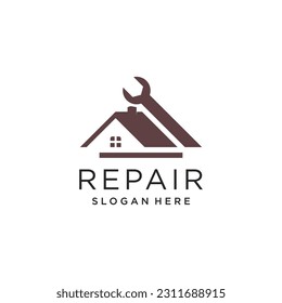 Vector de logotipo de servicio con idea moderna de hogar y ubicación