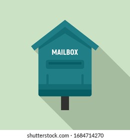 Service mailbox icon. Flat illustration of service mailbox vector icon for web design
