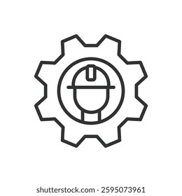 Service Maintenance, icon in line design. Service Maintenance, repair service, routine inspection, operational support on white background vector. Service Maintenance, editable stroke icon