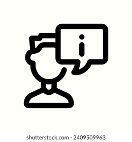 service, man consultant icon, isolated icon in light background, perfect for website, blog, logo, graphic design, social media, UI, mobile app