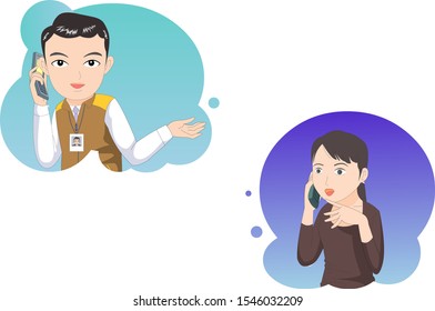 
Service man
Illustration of the situation between the service engineer and the customer
