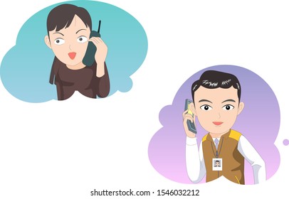 
Service man
Illustration of the situation between the service engineer and the customer