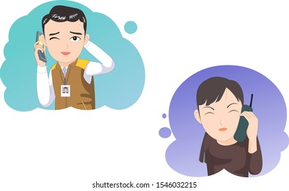 
Service man
Illustration of the situation between the service engineer and the customer