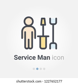 service man vector icon