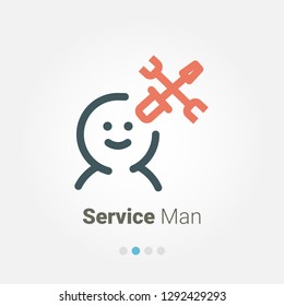 Service Man vector icon