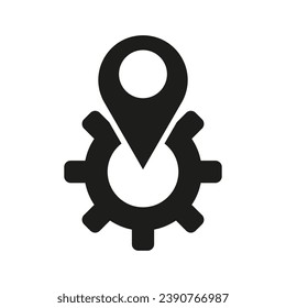Service map marker icon. Vector illustration. EPS 10.