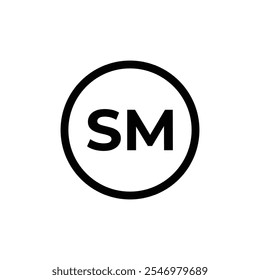 Diseño de icono de Marca de servicio sobre fondo blanco