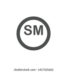 Service Mark Icon. Registered service mark icon - Vector
