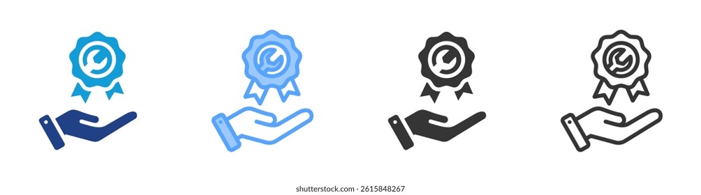 Service Mark icon set multiple style collection