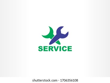 Service mechanic vector logo illustration.