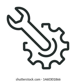 service - minimal line web icon. simple vector illustration. concept for infographic, website or app.