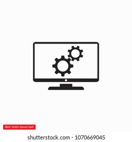 Service monitor  vector icon
