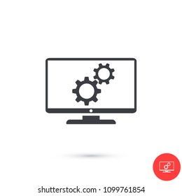 Service monitor  vector icon