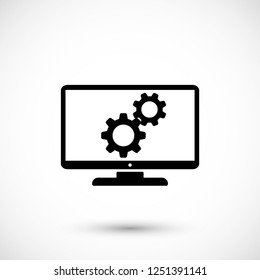 Service monitor  vector icon