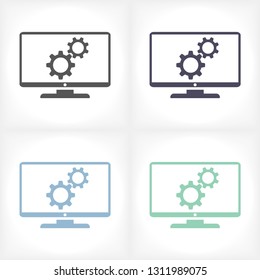 Service monitor  vector icon