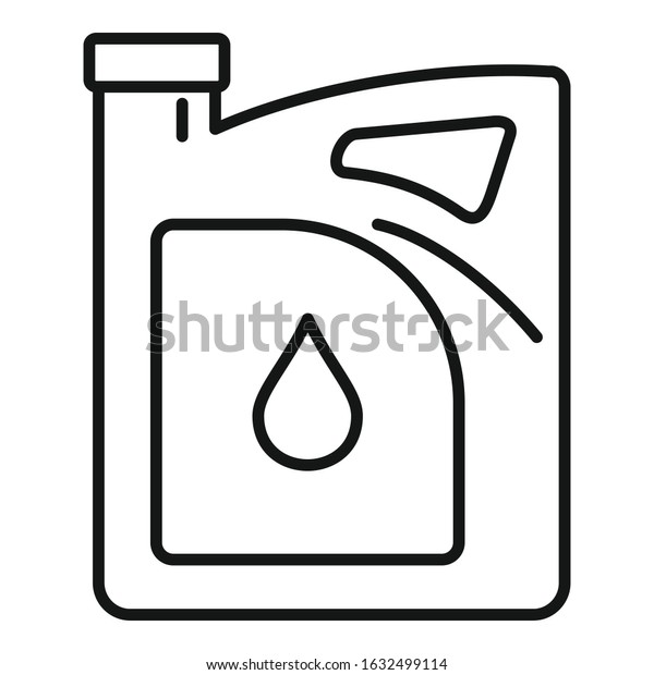 Service motor oil
icon. Outline service motor oil vector icon for web design isolated
on white background