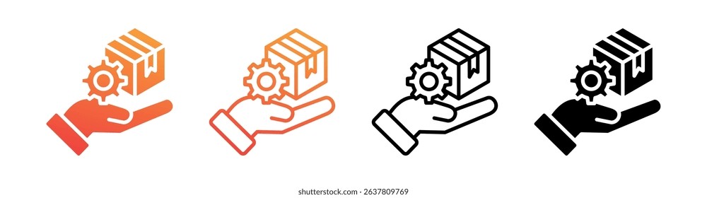 Service Multi Style Icon Set Vector