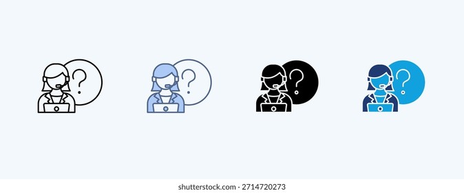 Service-Illustrationsvektor für mehrere Symbole