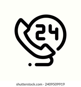 service, non stop 24 hours icon, isolated icon in light background, perfect for website, blog, logo, graphic design, social media, UI, mobile app