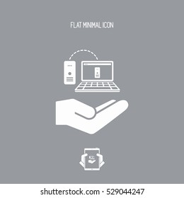 Service offer - Backup data - Minimal vector icon