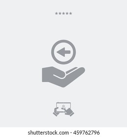 Service offer - Backward concept - Minimal icon