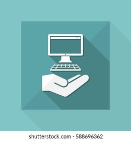 Service offer - Computer assistance - Minimal icon