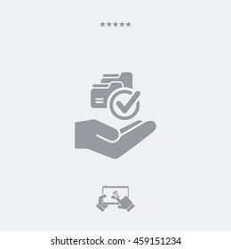 Service offer - Data copy - Minimal icon